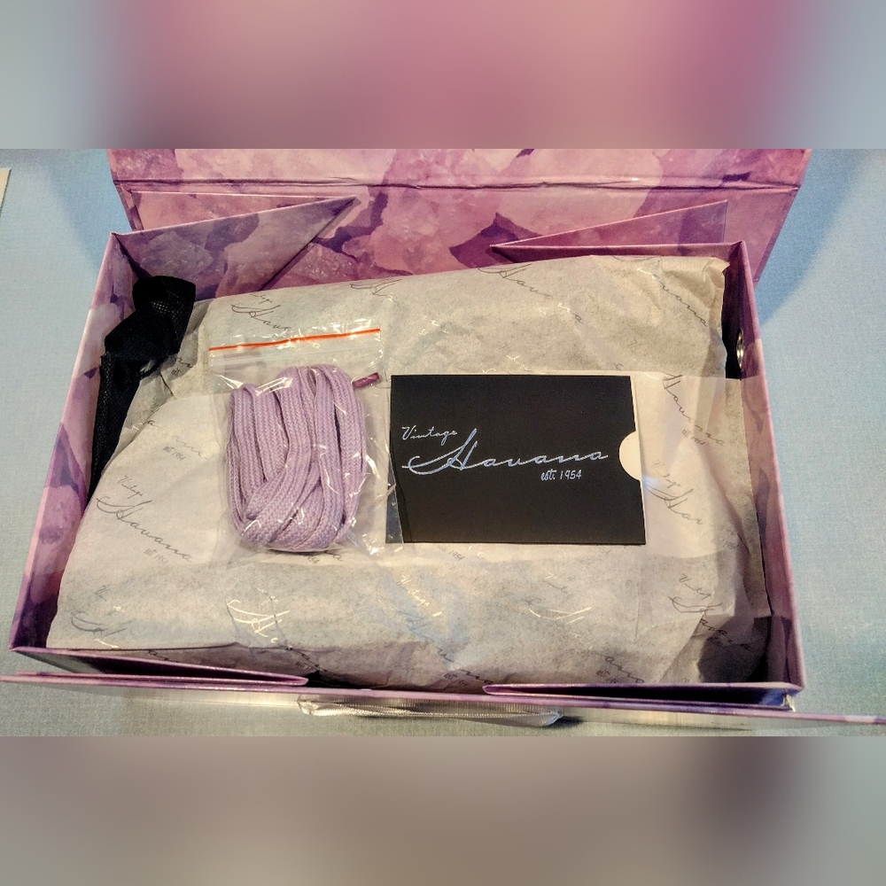 πVINTAGE HAVANA'S LIMITED EDITION BNIB DIP DYE PURPLE ALEXIS SNEAKERS SIZE 6 - Picture 13 of 15